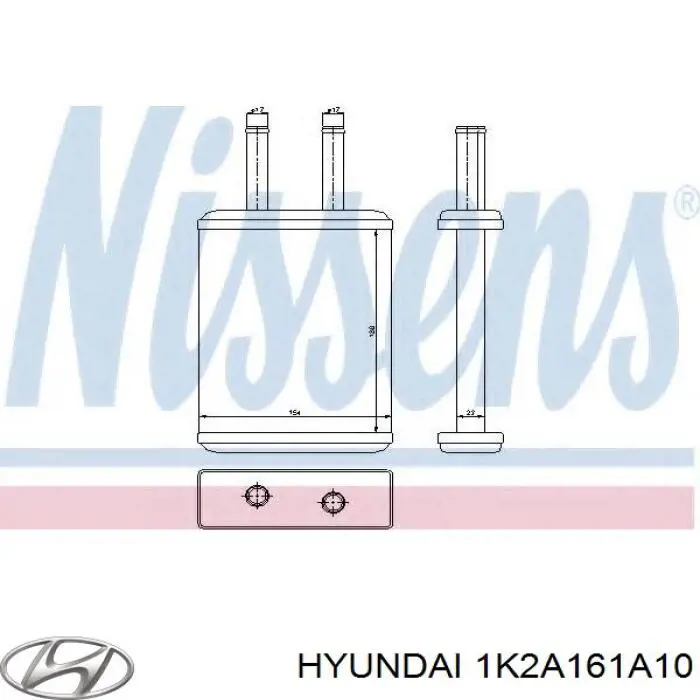 Радиатор печки 1K2A161A10 Hyundai/Kia