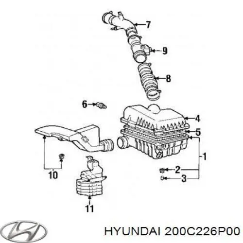 200C226P00 Hyundai/Kia Мотор в сборе