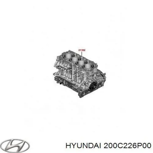 ДВС в сборе Hyundai/Kia 200C226P00 цена, от 332.93 USD