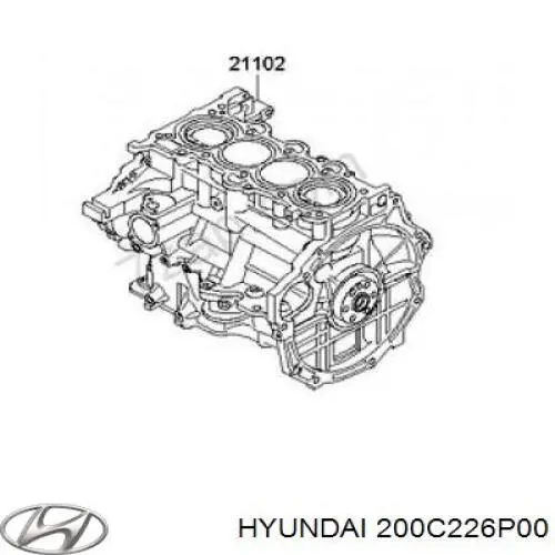 Купить 200C226P00 Hyundai/Kia Двигатель голый