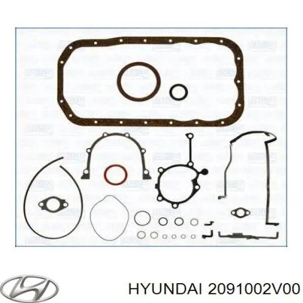 2091002V00 Hyundai/Kia комплект прокладок двигателя полный