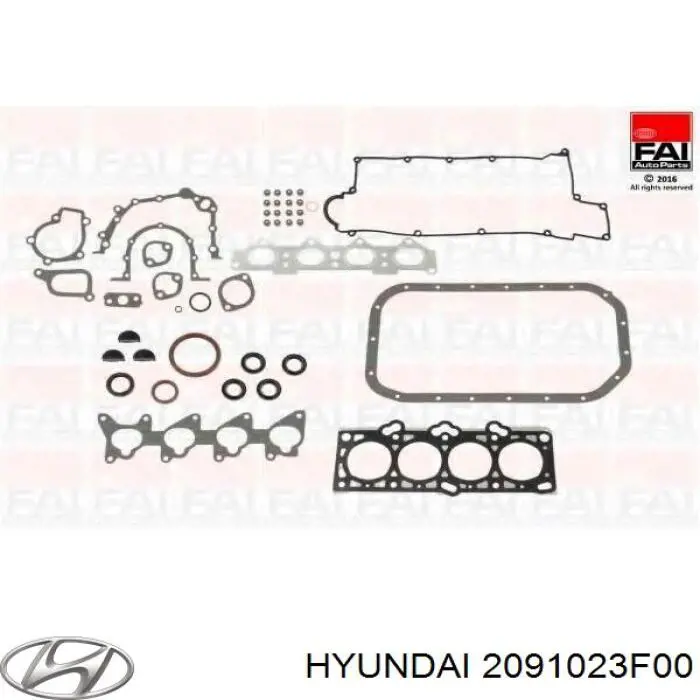 Комплект прокладок двигателя полный на Hyundai Tucson JM