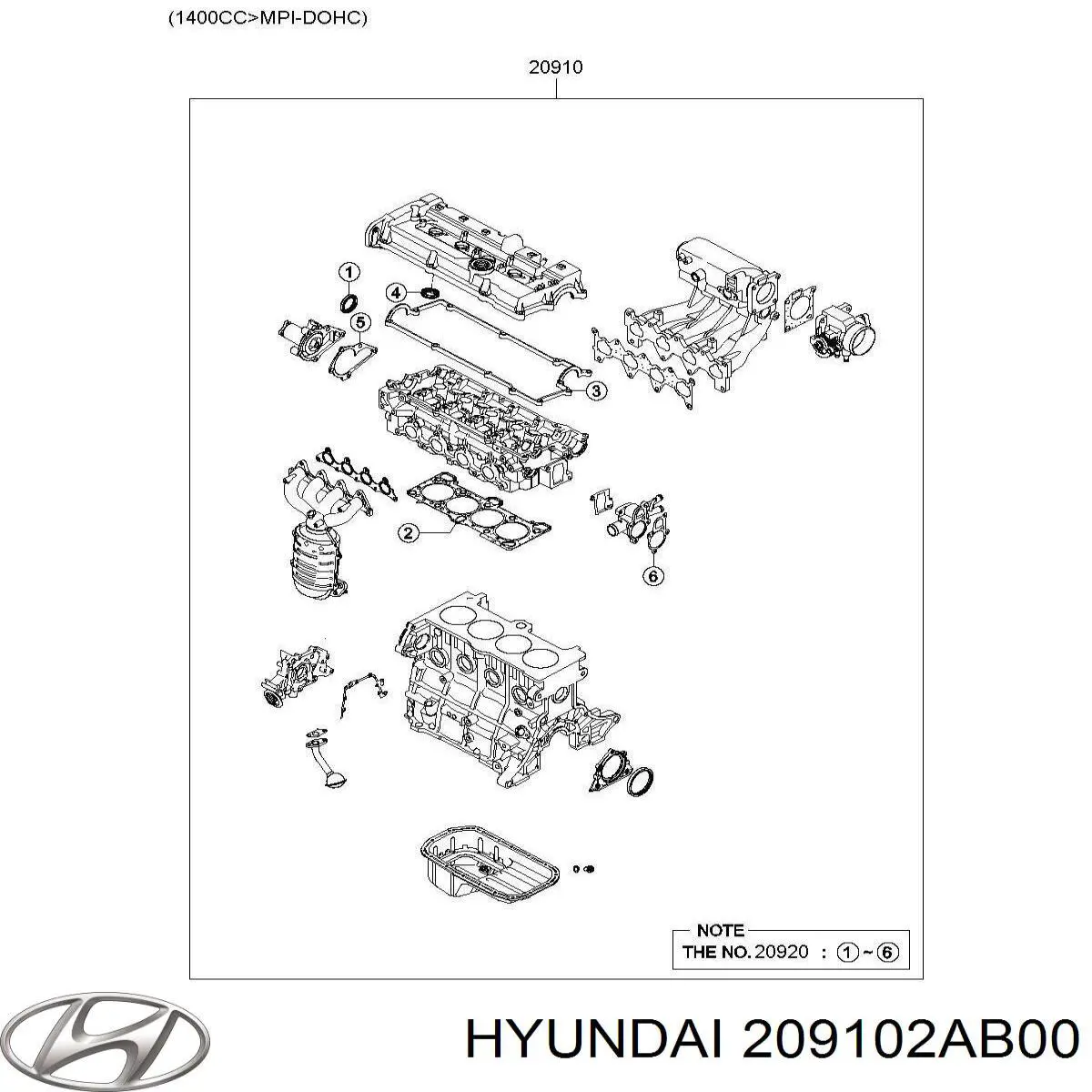  209102AB00 Hyundai/Kia