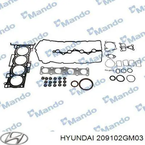 209102GM03 Hyundai/Kia Комплект прокладок на двигатель