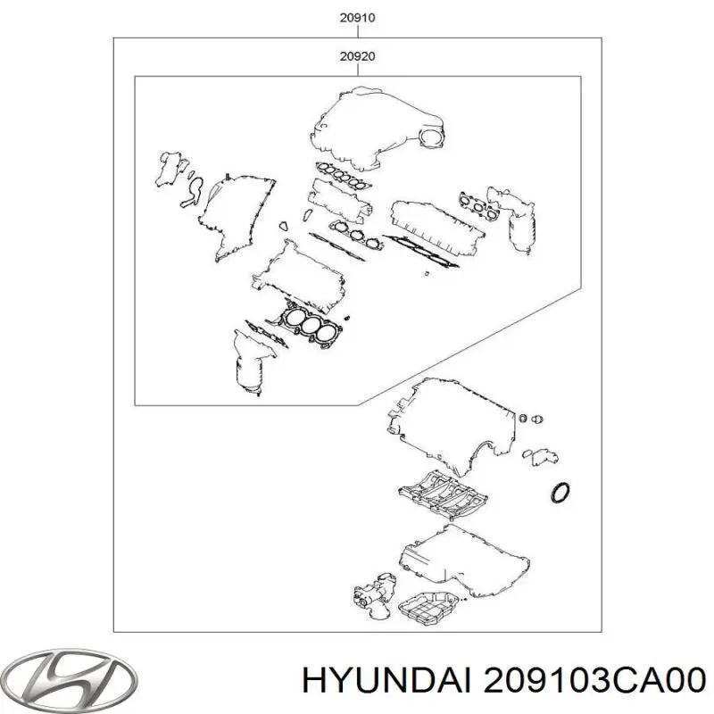 Kit de vedantes de motor completo para Hyundai Veracruz 