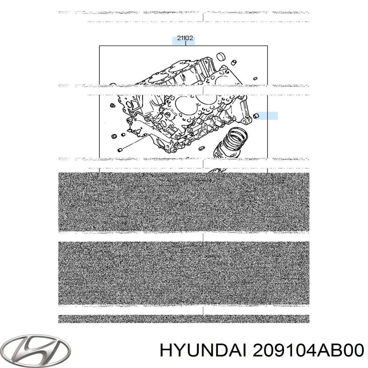 209104AB00 Hyundai/Kia комплект прокладок двигателя полный