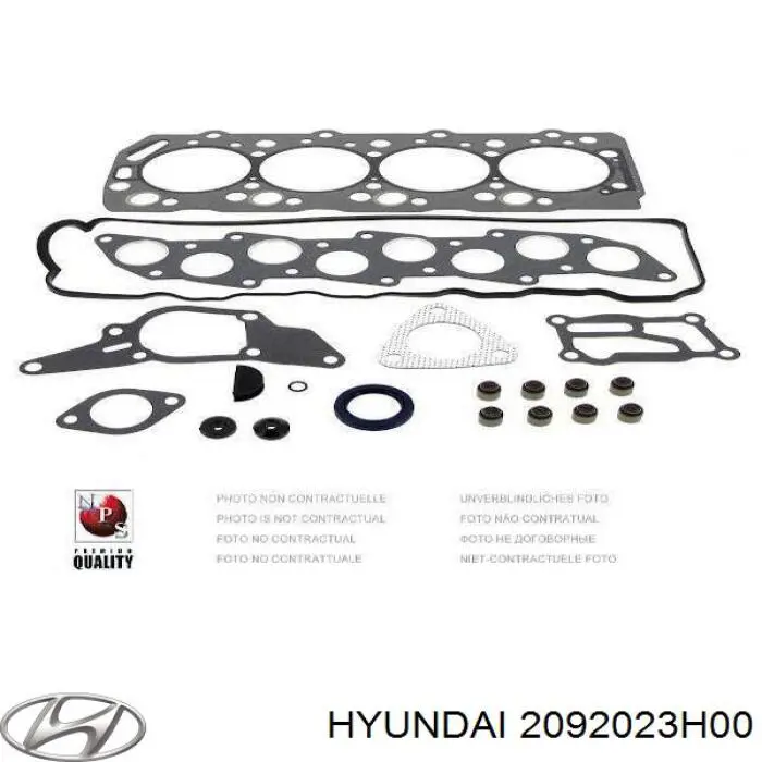 Комплект прокладок двигателя верхний Hyundai/Kia 2092023H00