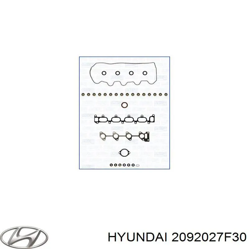 Верхний комплект прокладок двигателя 2092027F30 Hyundai/Kia