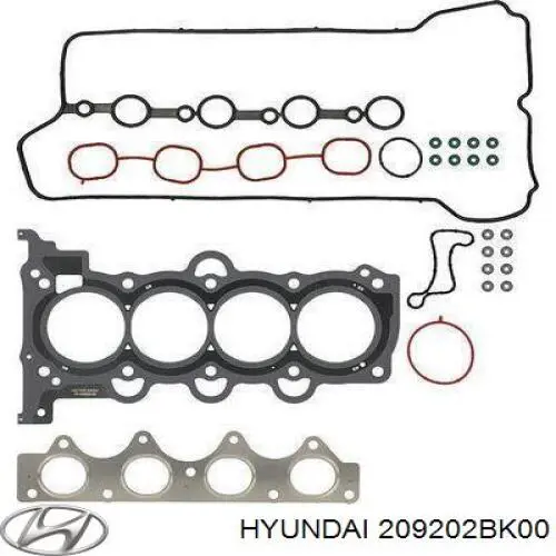 Комплект прокладок двигателя верхний Hyundai/Kia 209202BK00