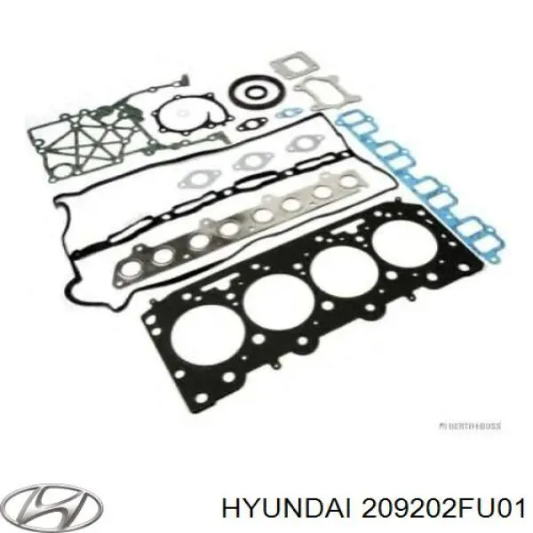 Комплект прокладок двигуна, верхній 209202FU01 Hyundai/Kia