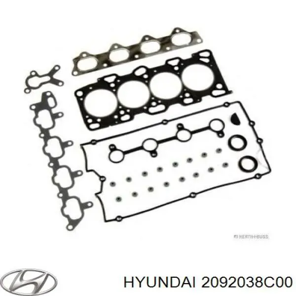 2092038C00 Hyundai/Kia комплект прокладок двигателя верхний