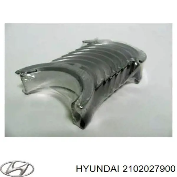 Вкладыши коленвала коренные, комплект, стандарт (STD) на Hyundai Santa Fe I 