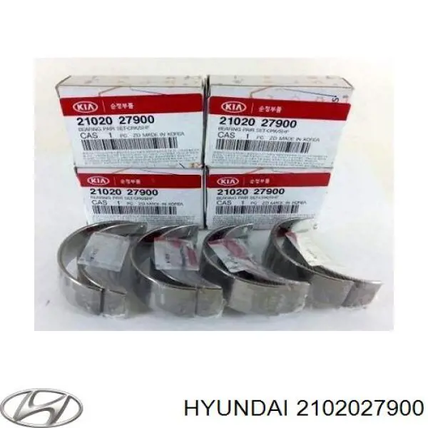 Вкладыши коленвала коренные, стандарт (STD) Hyundai/Kia 2102027900 цена, от 7.55 USD