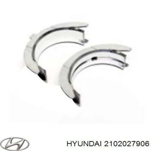 2102027906 Hyundai/Kia вкладыши коленвала коренные, комплект, 1-й ремонт (+0,25)