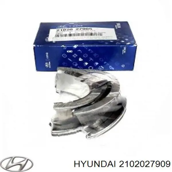 2102027909 Hyundai/Kia вкладыши коленвала коренные, комплект, 4-й ремонт (+1,00)