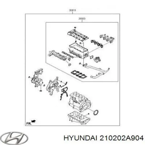 210202A904 Hyundai/Kia Комплект подшипников скольжения