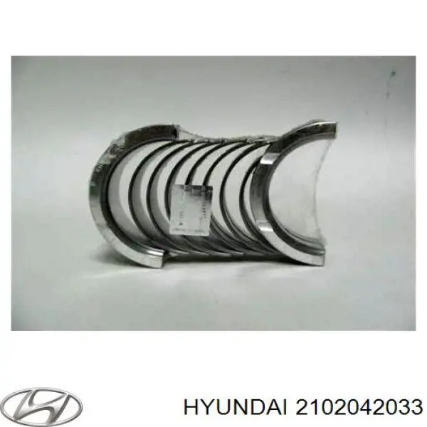 Вкладыши коленвала коренные, стандарт (STD) Hyundai/Kia 2102042033 цена, от 28.16 USD