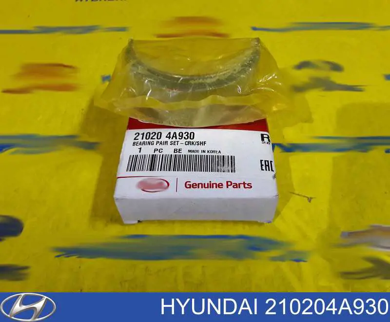 210204A930 Hyundai/Kia вкладыши коленвала шатунные, комплект, стандарт (std)