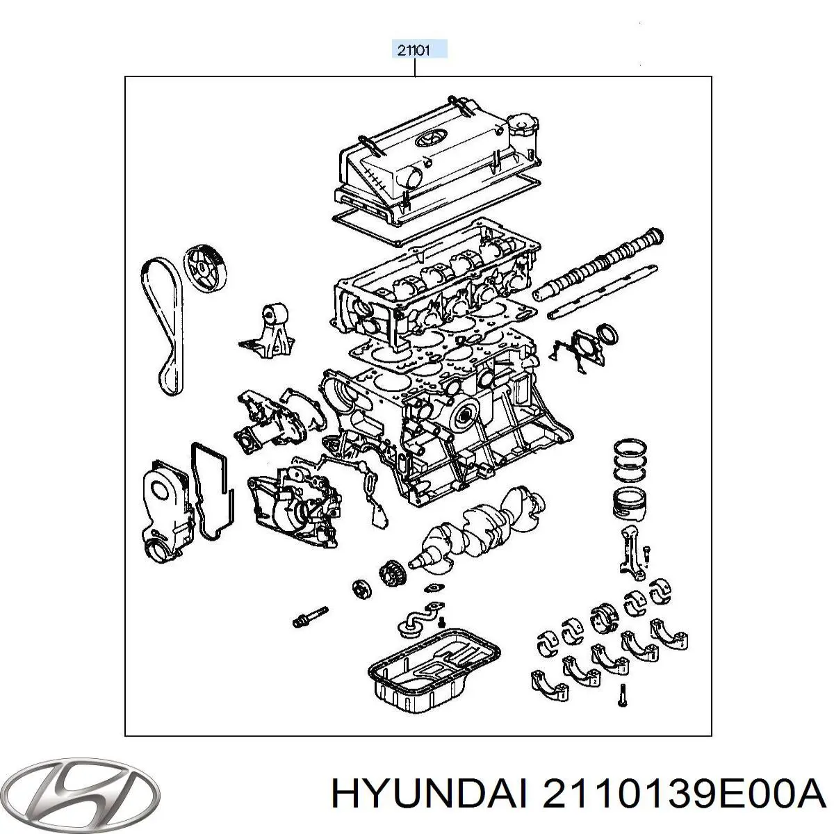 ДВС в сборе Hyundai/Kia 2110139E00A цена, от 1163.06 USD
