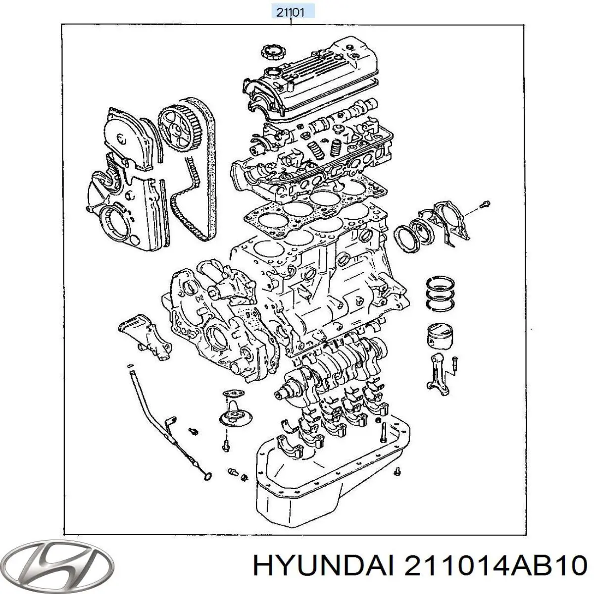 211014AB10 Hyundai/Kia motor montado