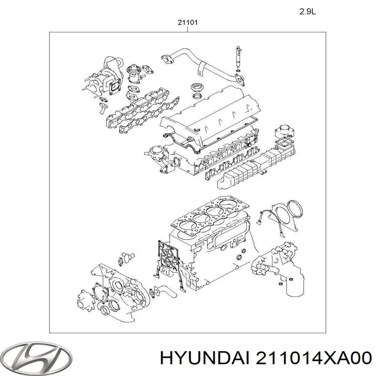 211014XA00 Hyundai/Kia motor montado