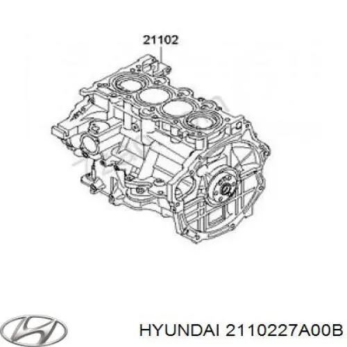 ДВС в сборе Hyundai/Kia 2110227A00 цена, от 155.37 USD