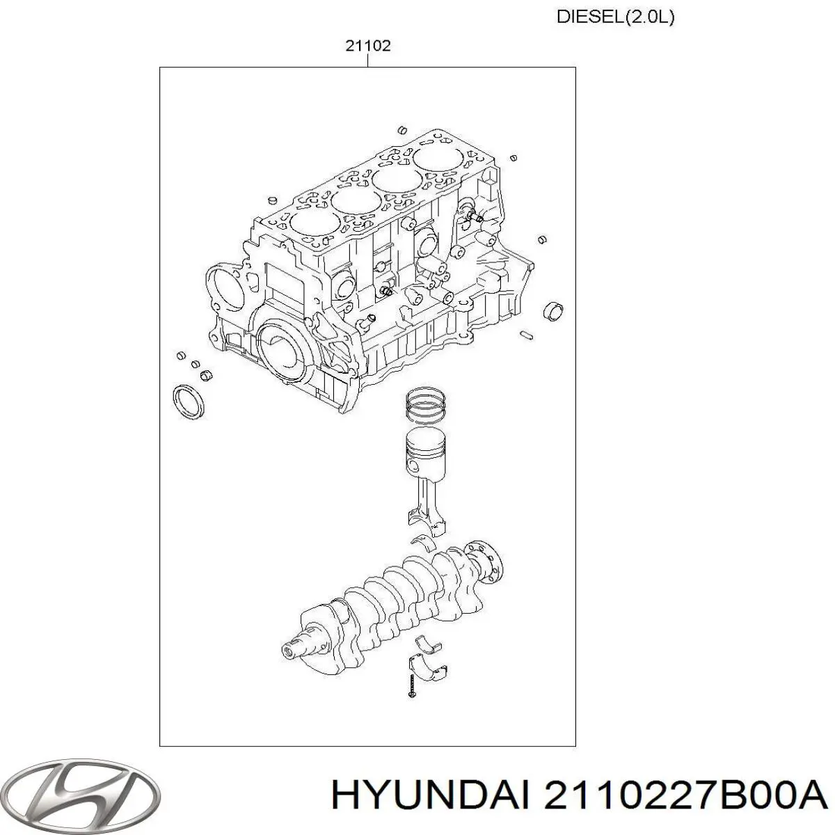 2110227A00 Hyundai/Kia Мотор в сборе