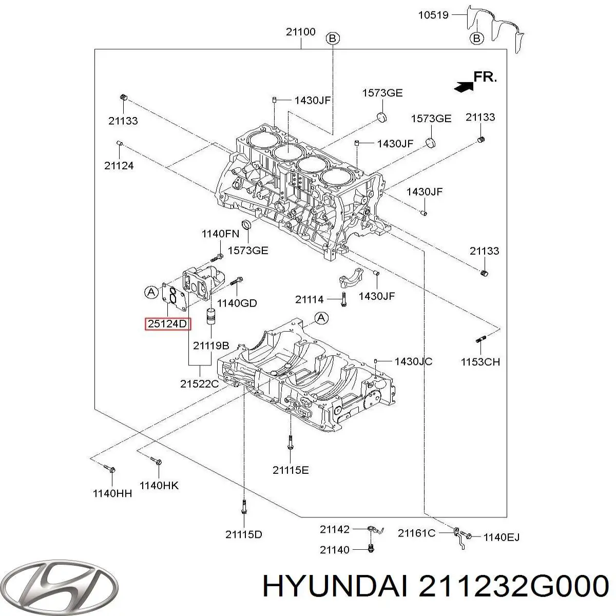 Vedante de adaptador do filtro de óleo para KIA Optima (TF)