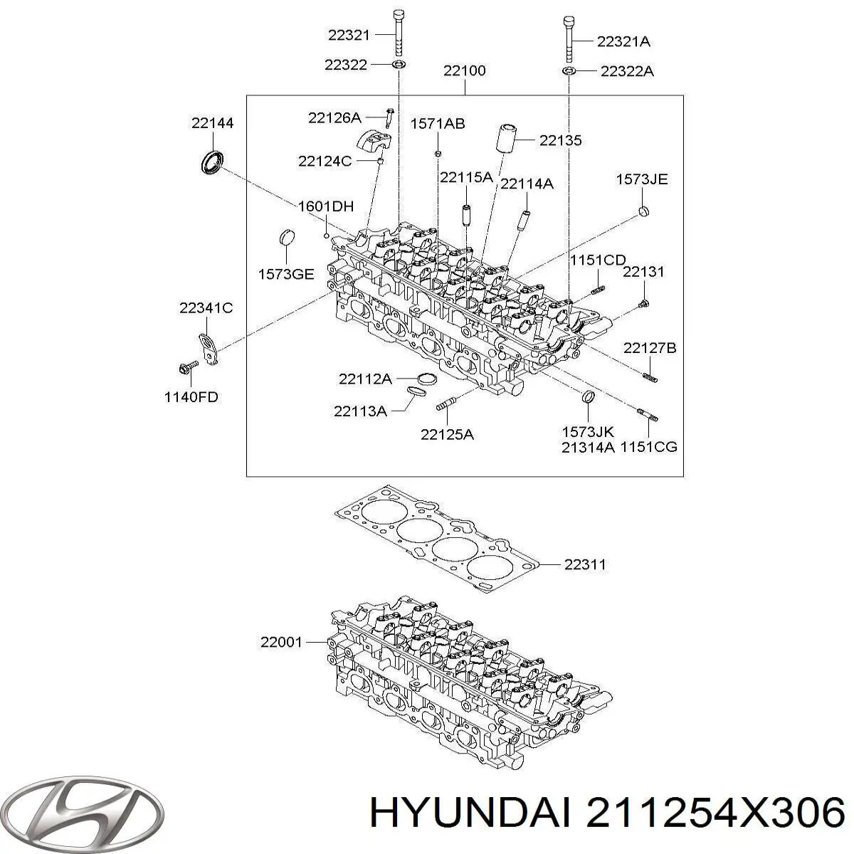 211254X306 Hyundai/Kia tampão cbc/do bloco de cilindros