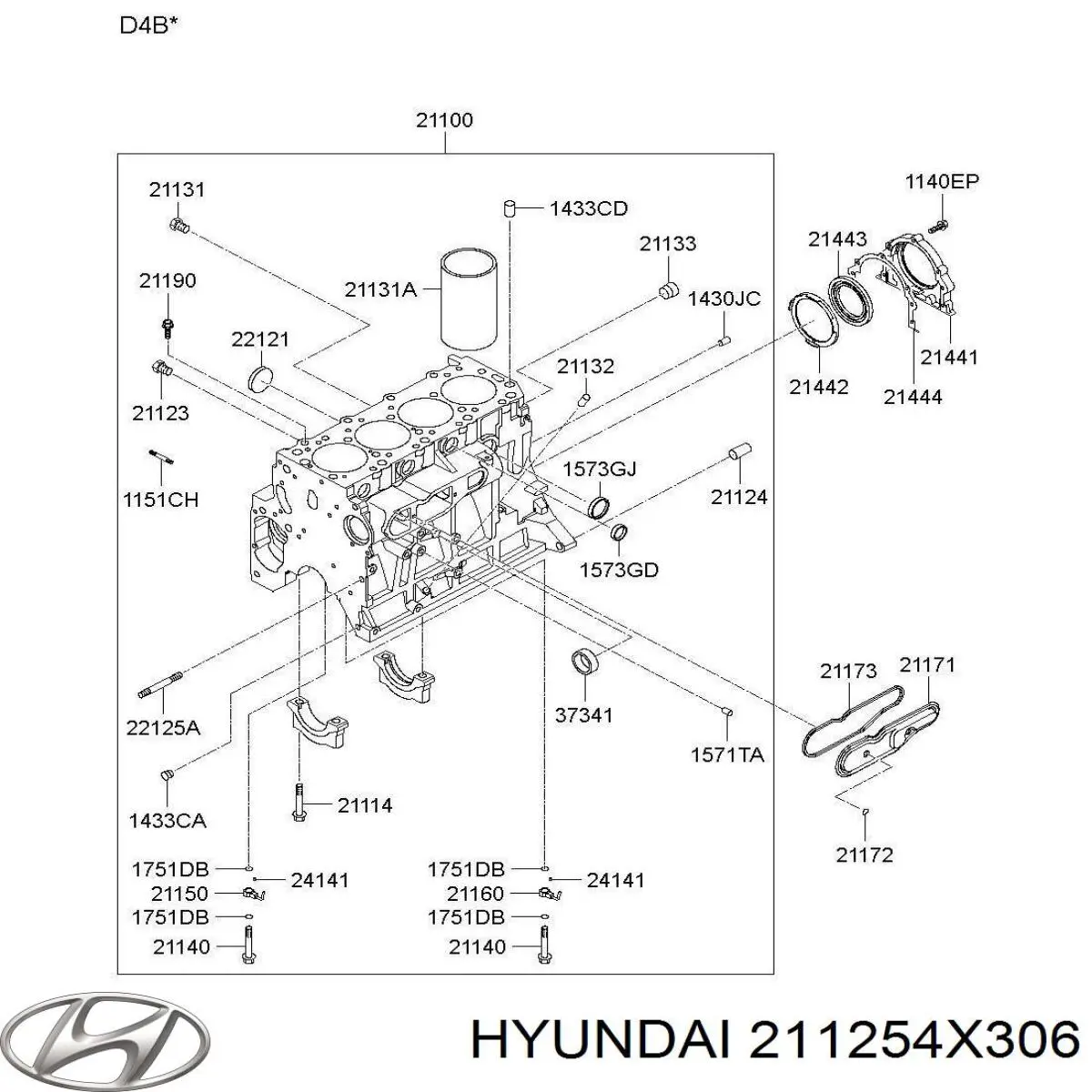 Купить 211254X306 Hyundai/Kia Заглушка ГБЦ