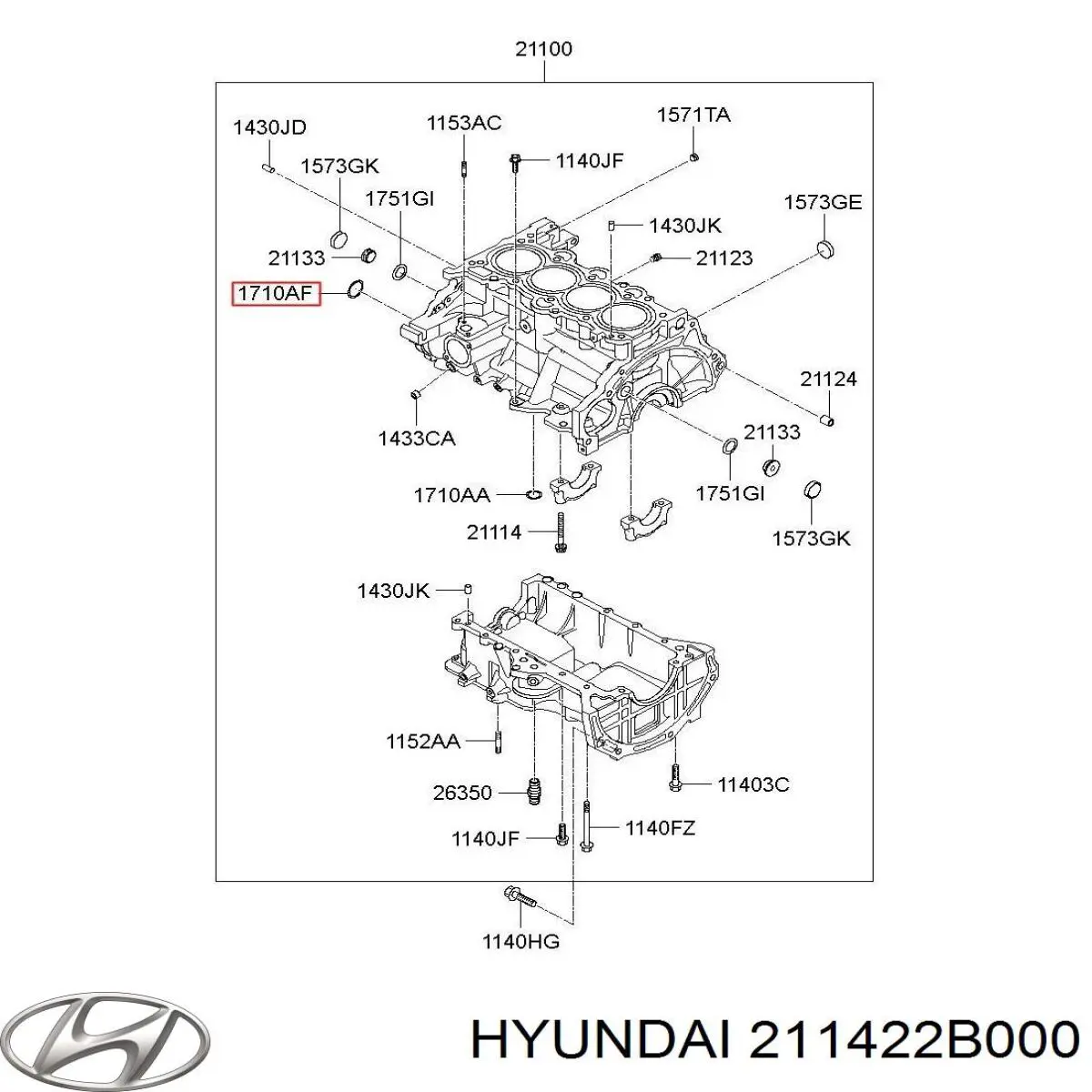 Прокладка ГБЦ 211422B000 Hyundai/Kia