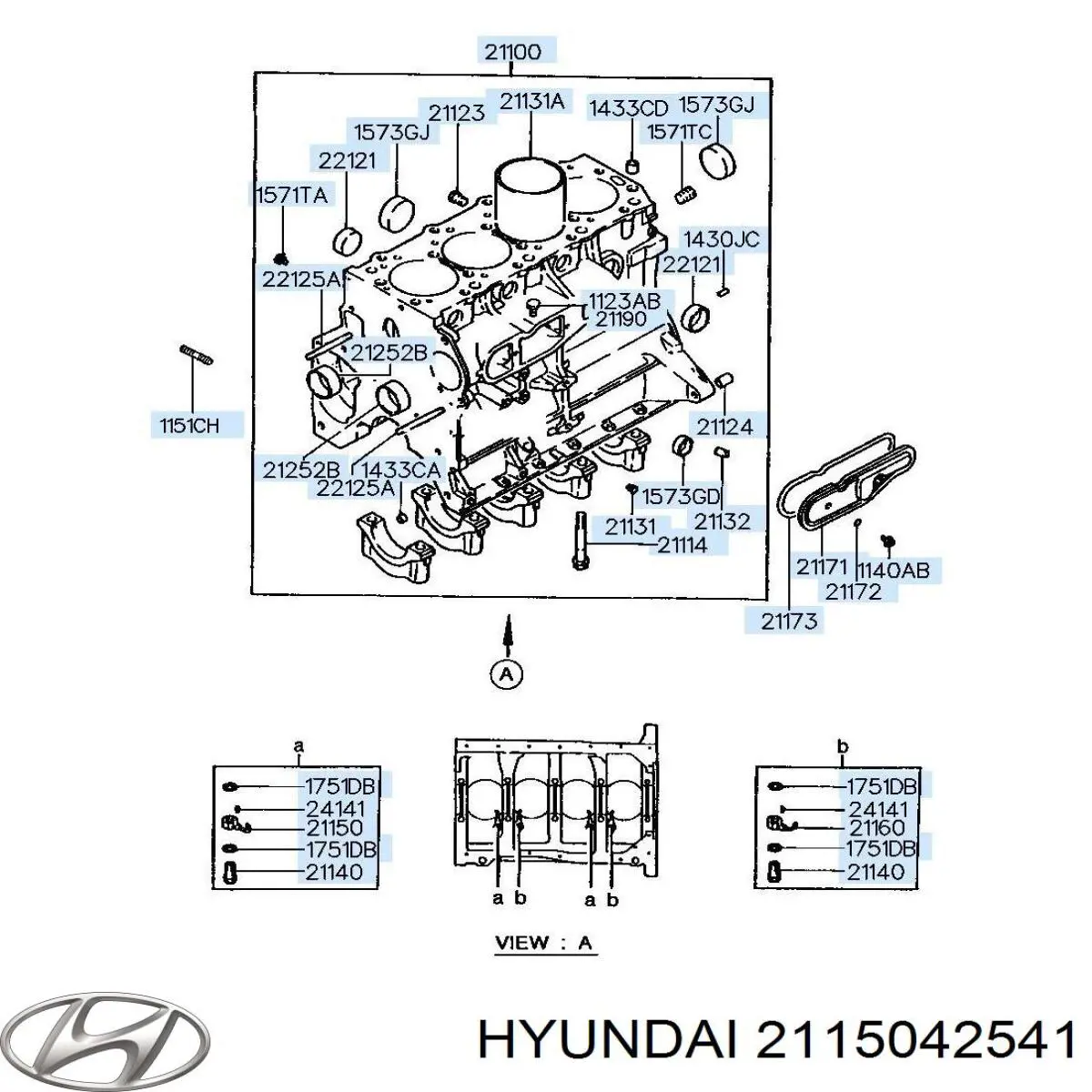 Форсунка масляная 2115042541 Hyundai/Kia