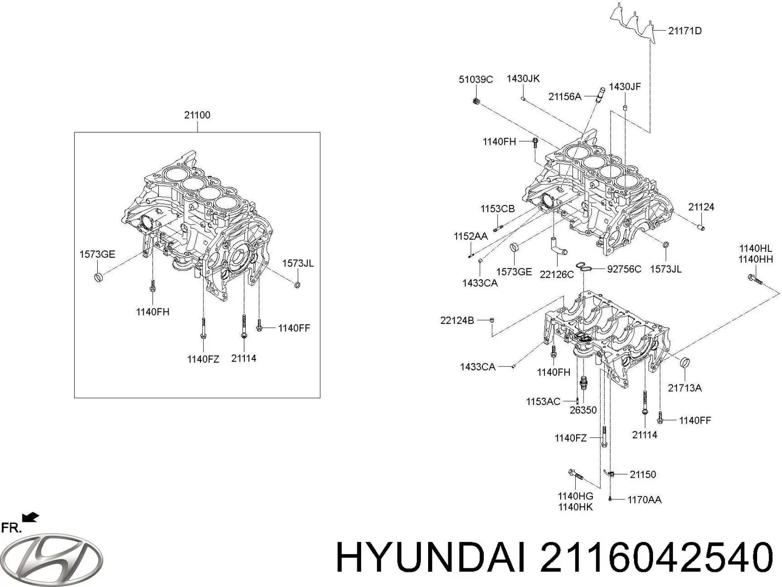  Hyundai/Kia 2116042540 цена, от 22.11 USD