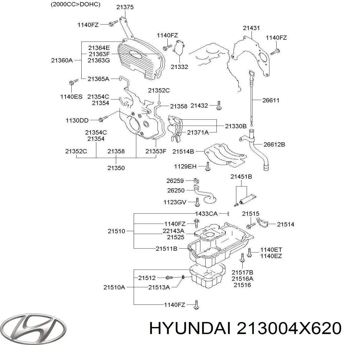 Купить 213004X620 Hyundai/Kia 