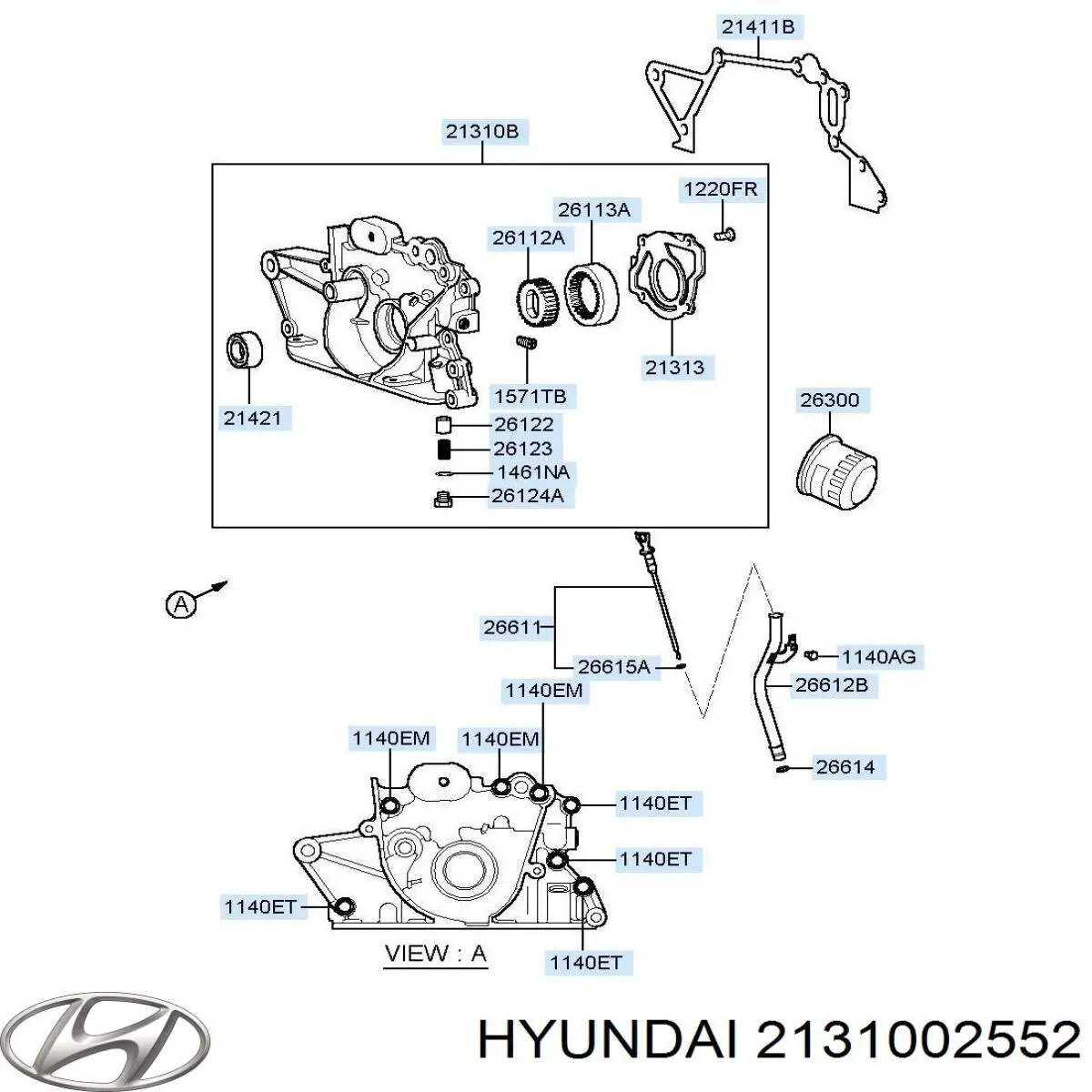 Масляный насос Хундай И10 PA (Hyundai I10)
