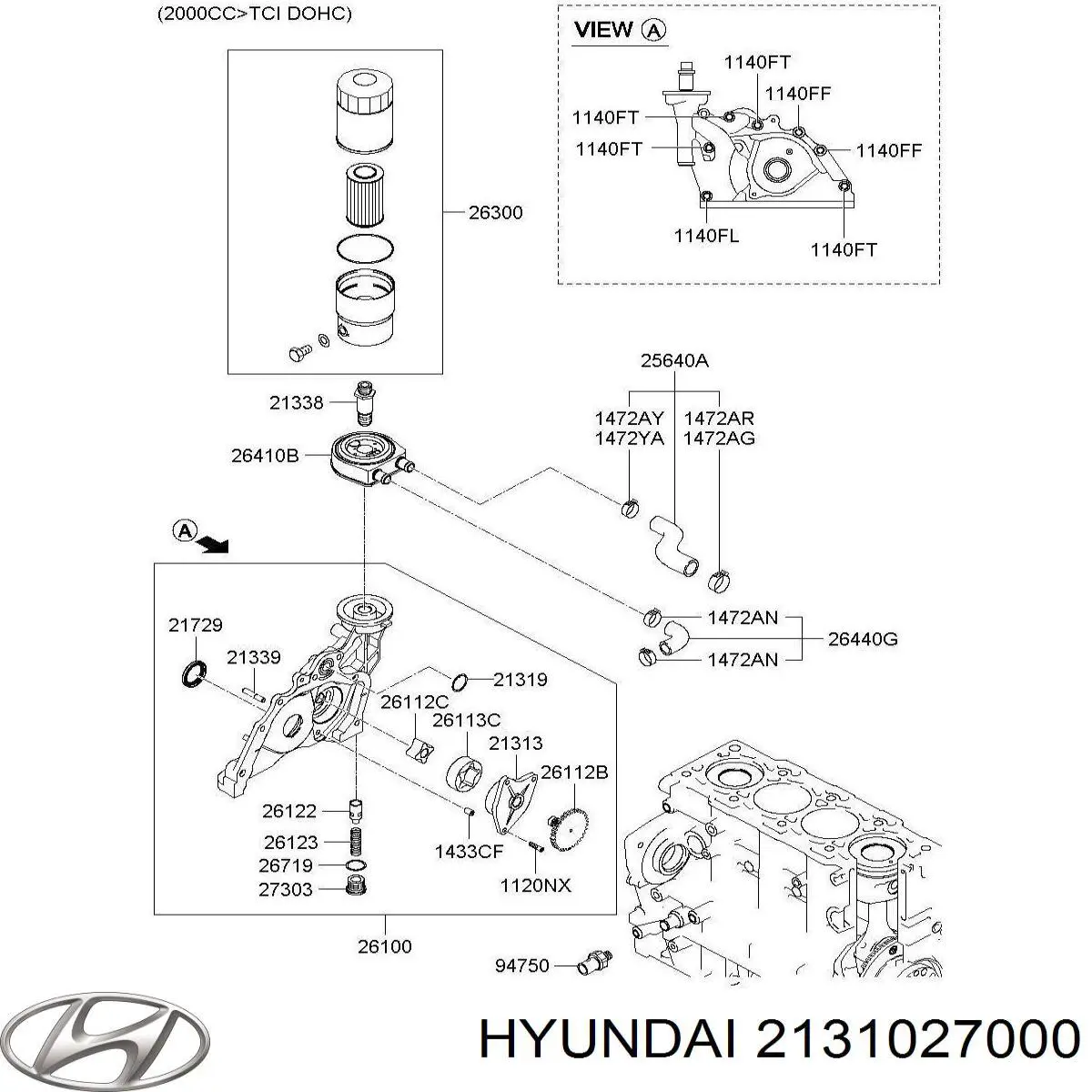 Помпа масляная Hyundai/Kia 2131027000 цена, от 17.80 USD
