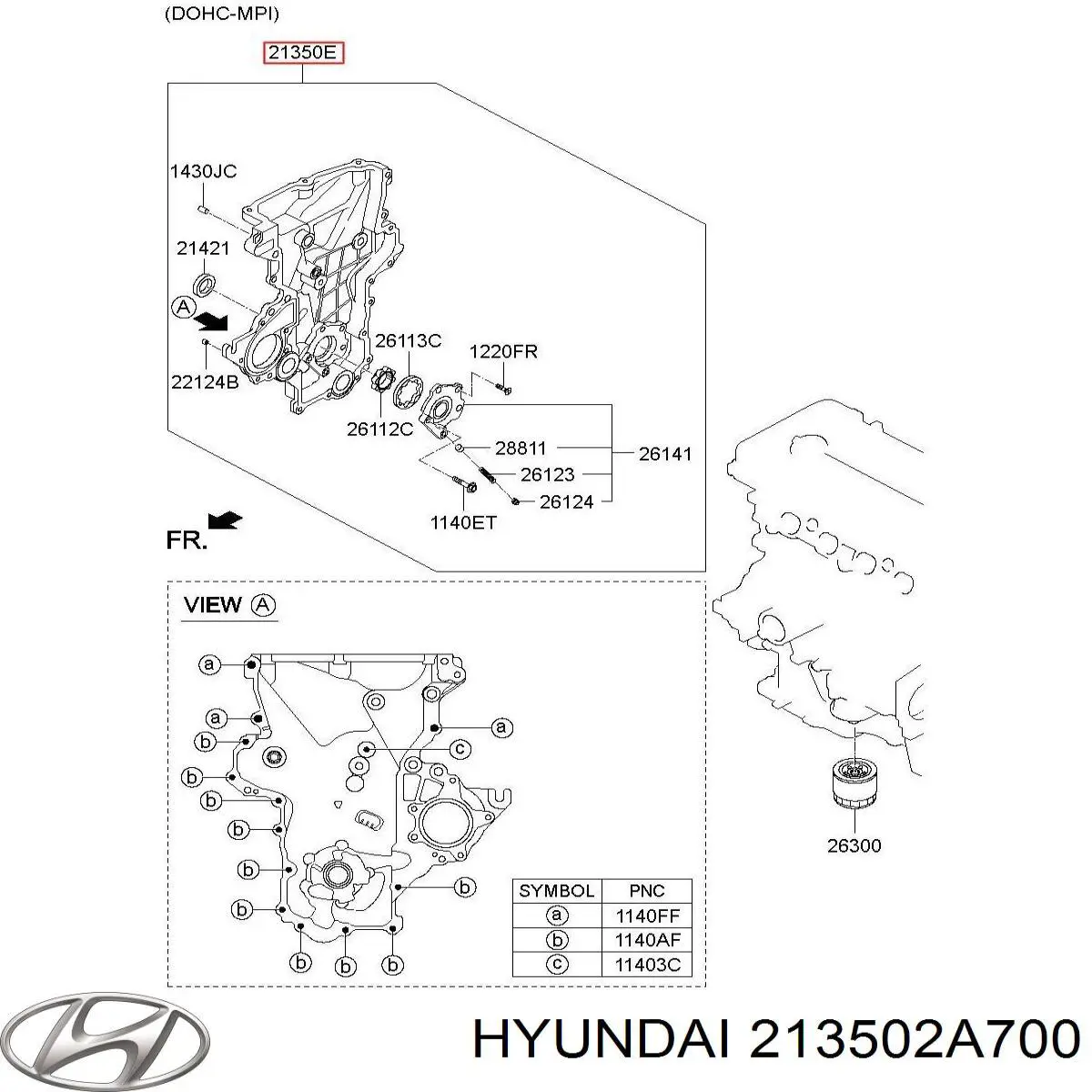 Помпа масляная Hyundai/Kia 213502A700 цена, от 119.22 USD