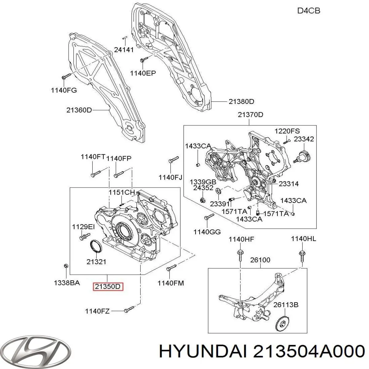  Hyundai/Kia 213504A000 цена, от 18.36 USD