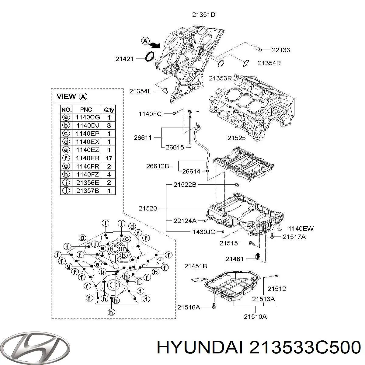 Уплотнительное кольцо направляющей щупа уровня масла двигателя Hyundai/Kia 213533C500 цена, от 3.61 USD