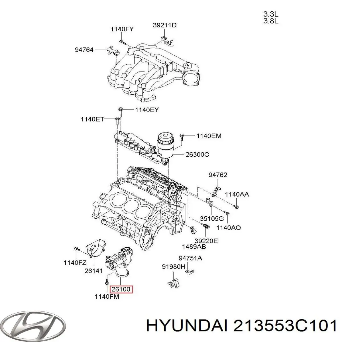 Купить 213553C101 Hyundai/Kia 