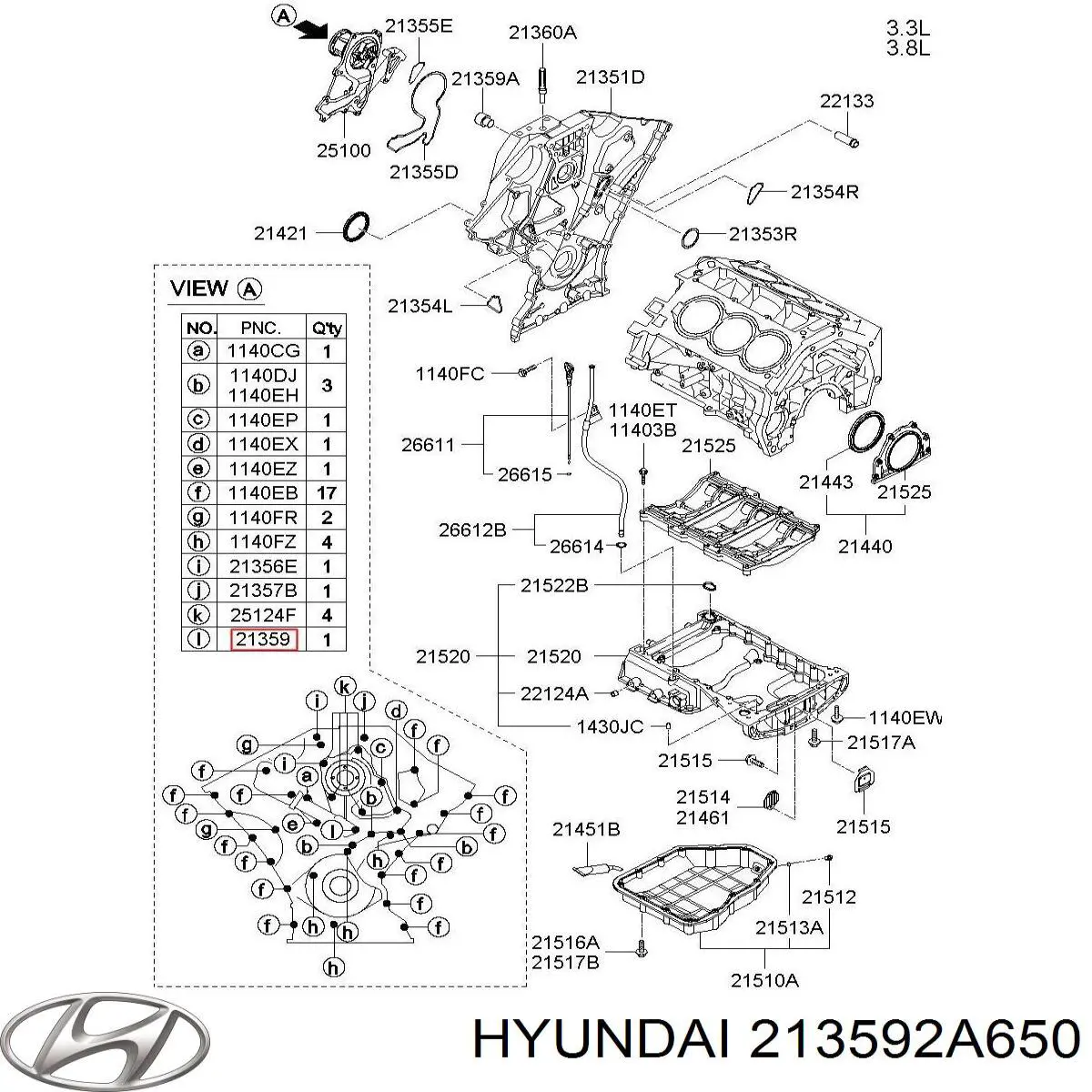  213592A650 Hyundai/Kia