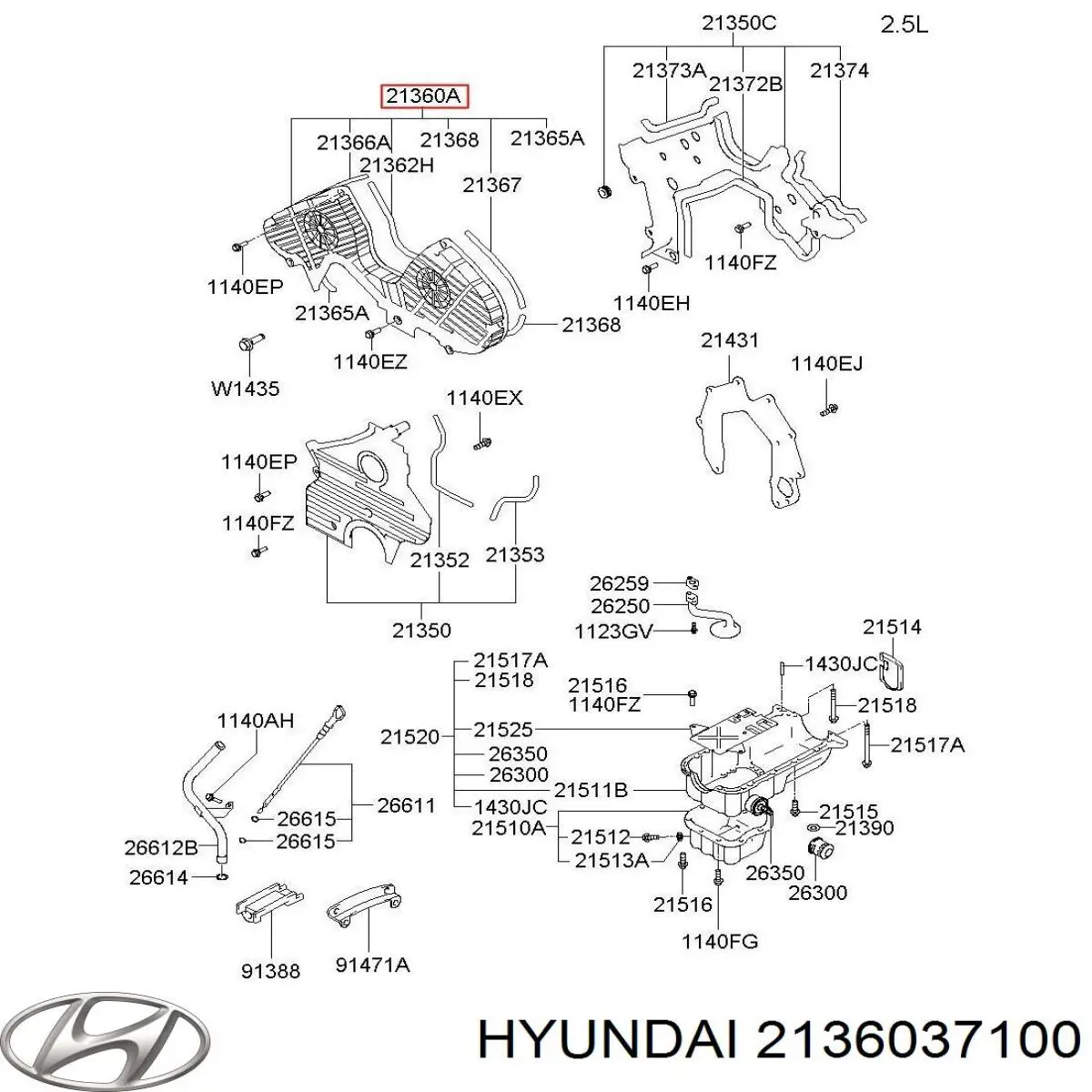 Купить 2136037100 Hyundai/Kia 