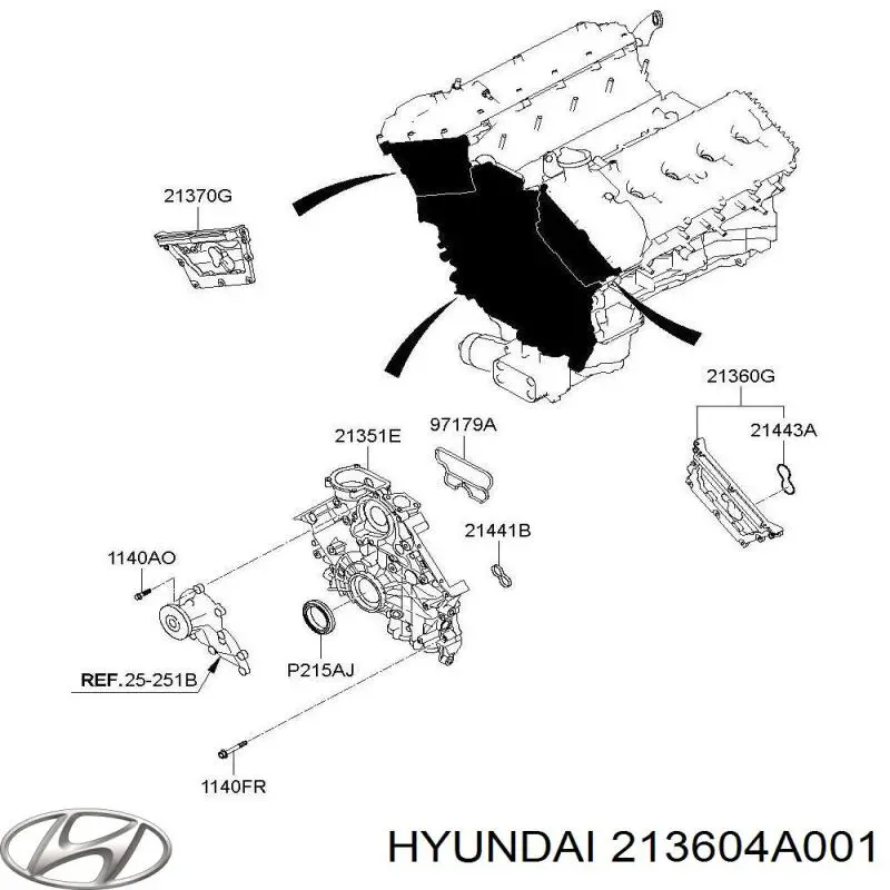 Защита ремня ГРМ верхняя Hyundai/Kia 213604A001 цена, от 18.36 USD