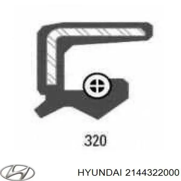 Сальник коленвала задний 2144322000 Hyundai/Kia