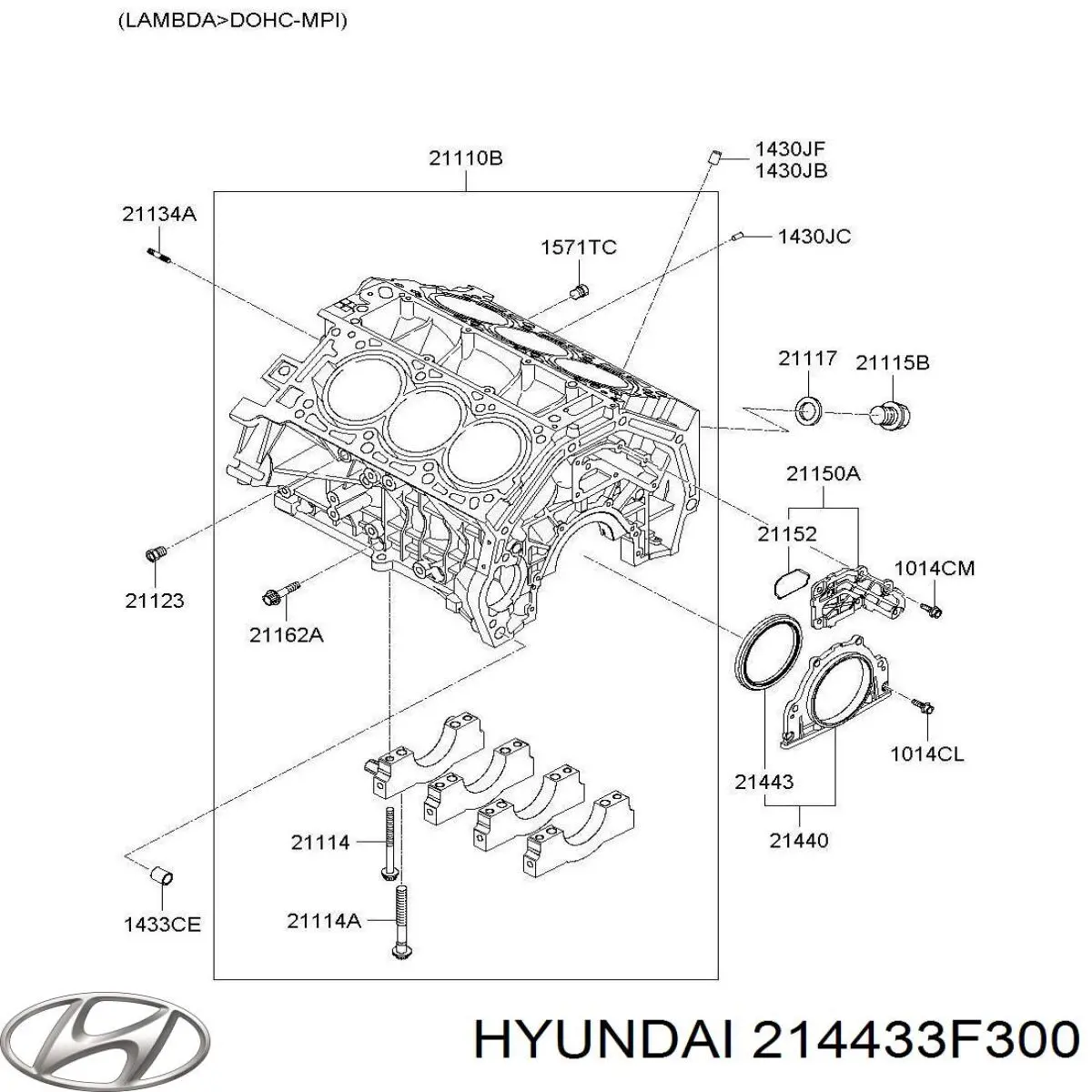 Сальник коленвала задний Hyundai/Kia 214433F300 цена, от 7.15 USD