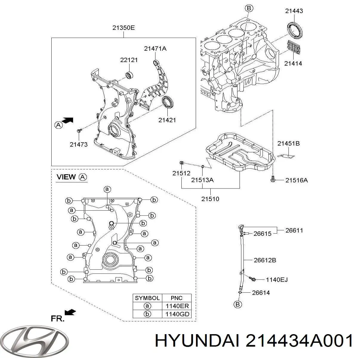 Сальник коленвала задний Hyundai/Kia 214434A001 цена, от 6.69 USD