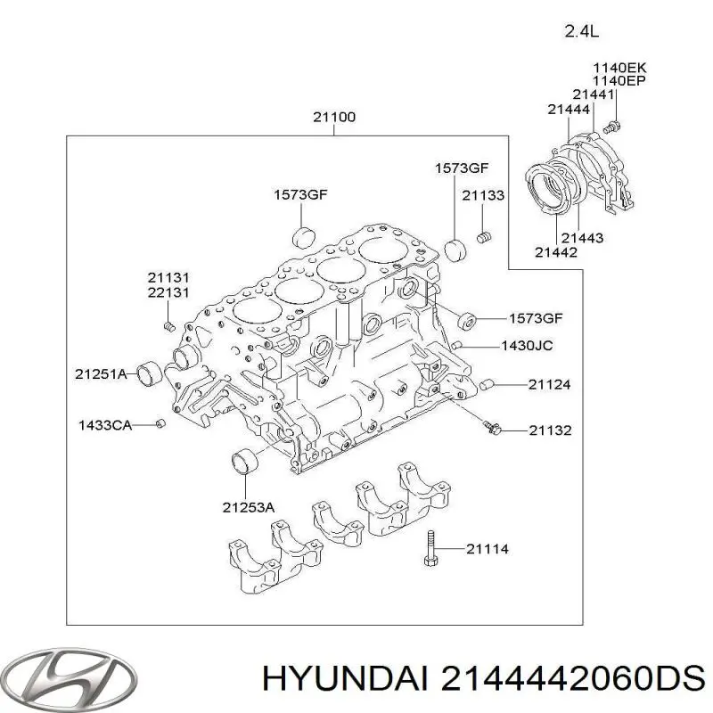 Купить P1BC002 Parts-Mall Прокладка задней крышки коленвала