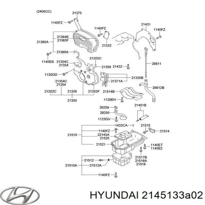 Герметик поддона картера двигателя Hyundai/Kia 2145133A02