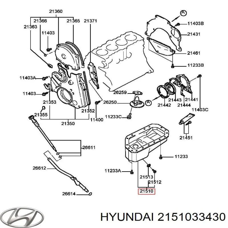 Масляный поддон двигателя Hyundai Sonata III седан (1993 - 1998) цена, от 141.02 USD