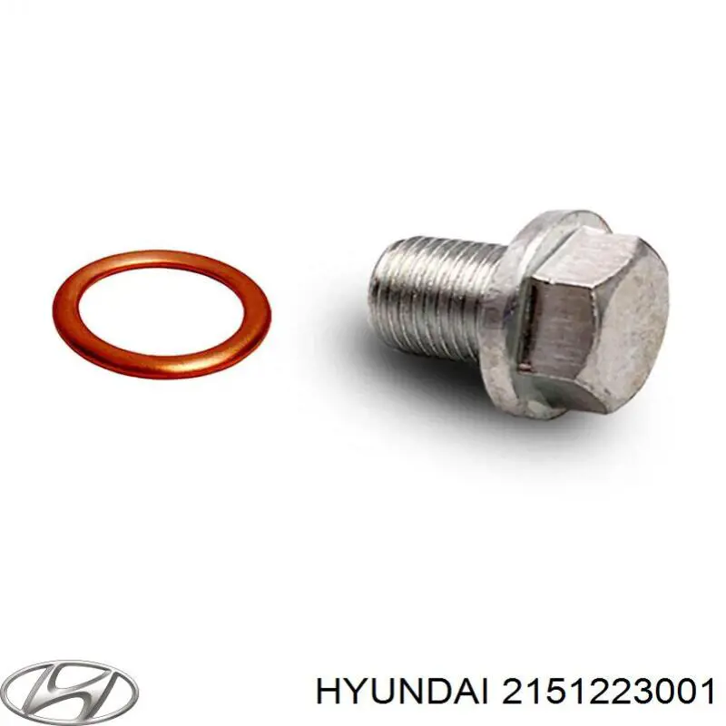 Tapón roscado, colector de aceite 2151223001 Hyundai/Kia